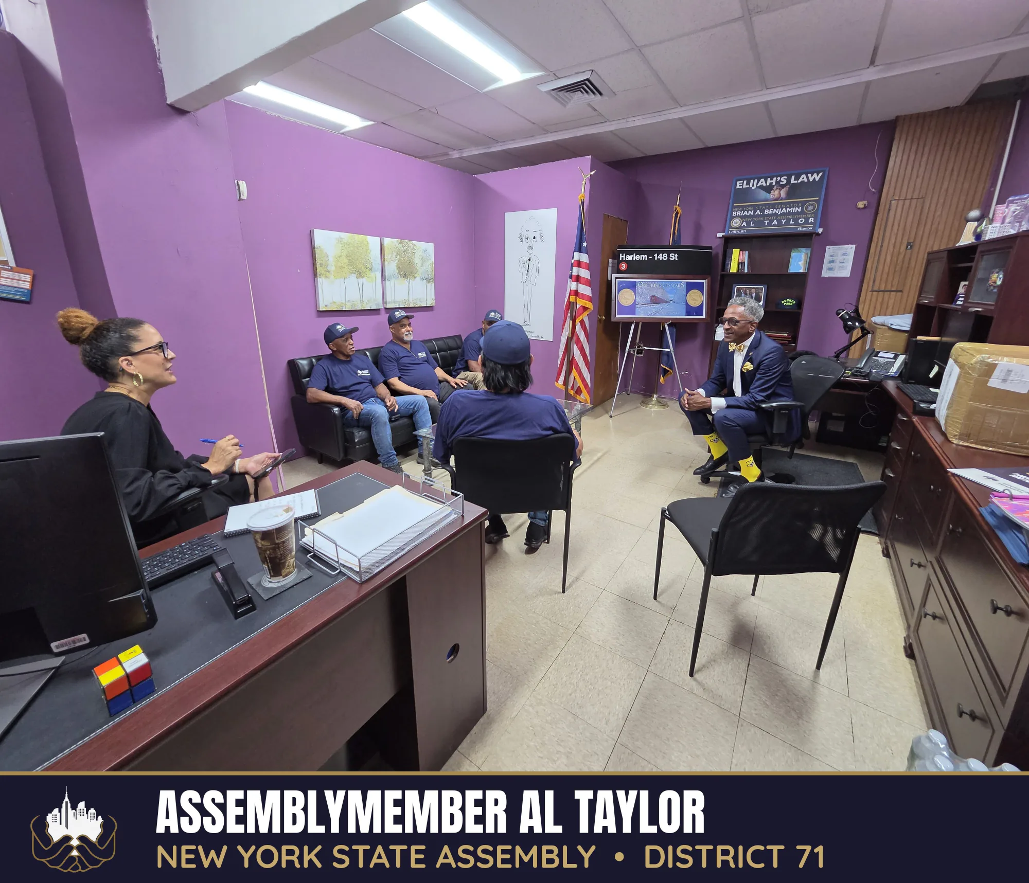 Unseen Hands Ambassadors meeting with Assemblymember Al Taylor at his district office