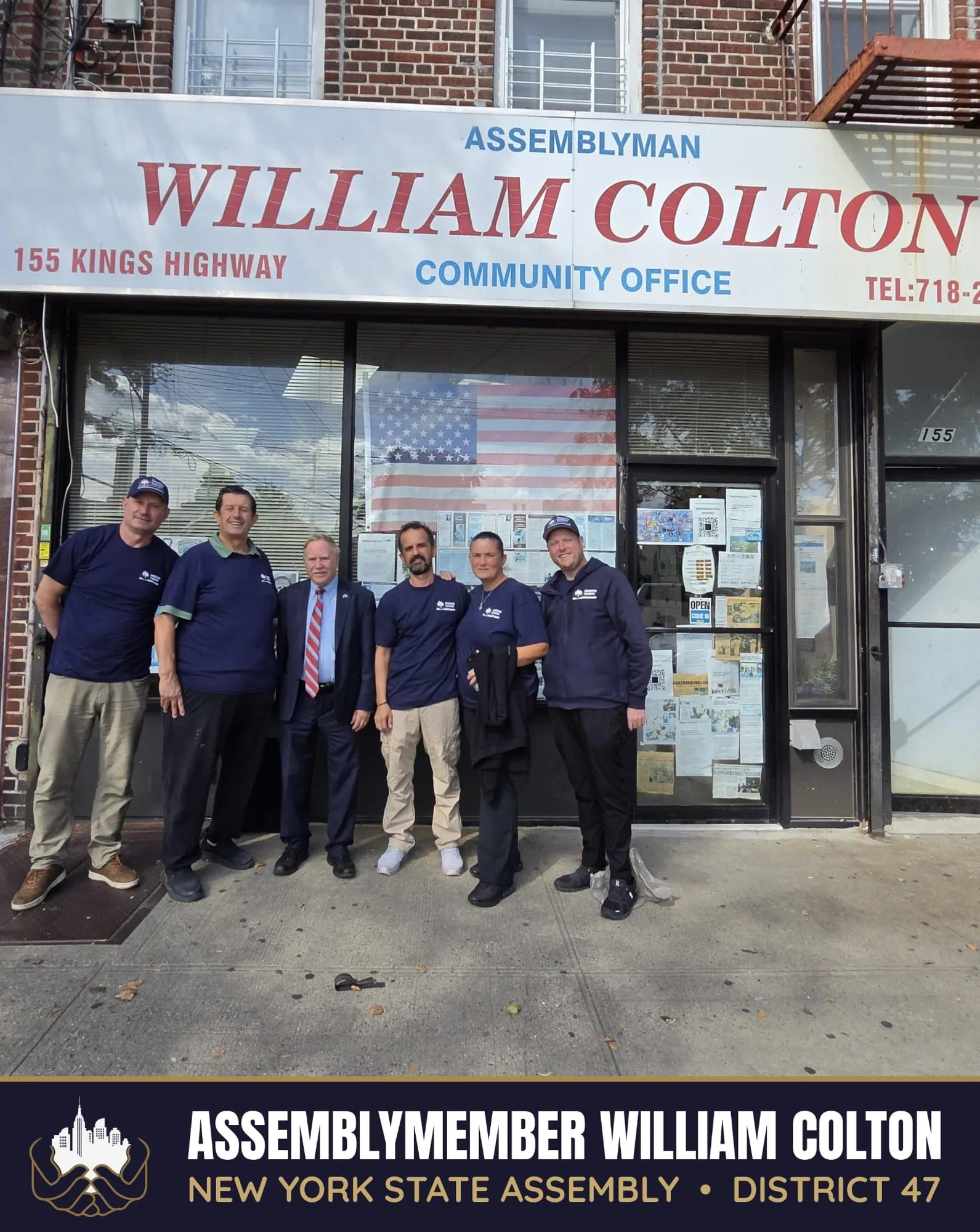 Unseen Hands Ambassadors with Assemblymember William Colton outside his community office