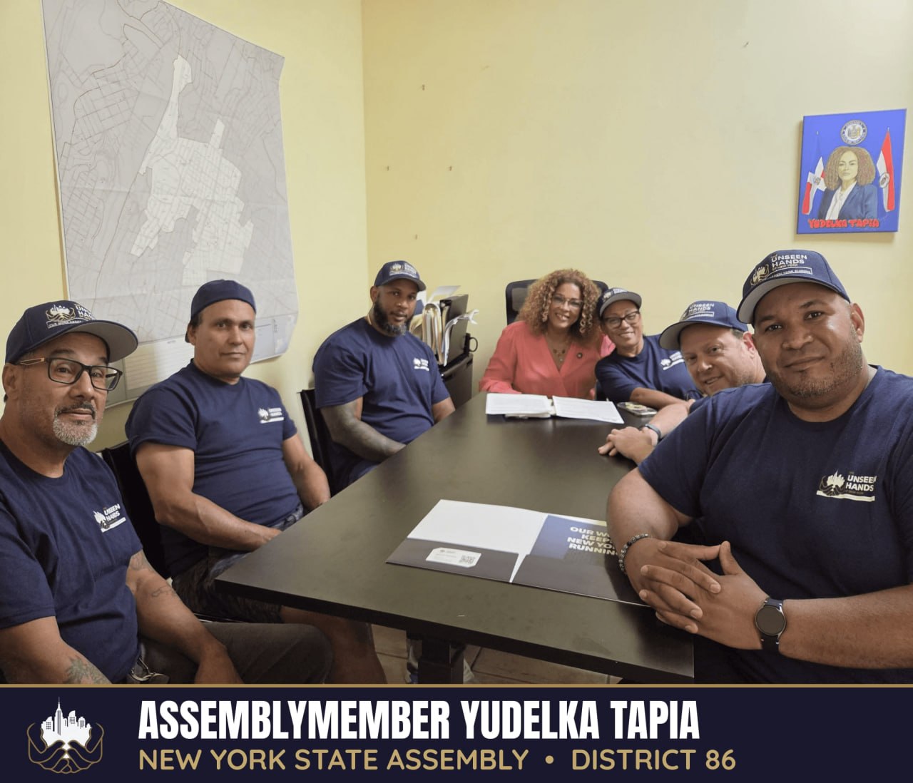 Unseen Hands Ambassadors with Assemblymember Yudelka Tapia at her district office