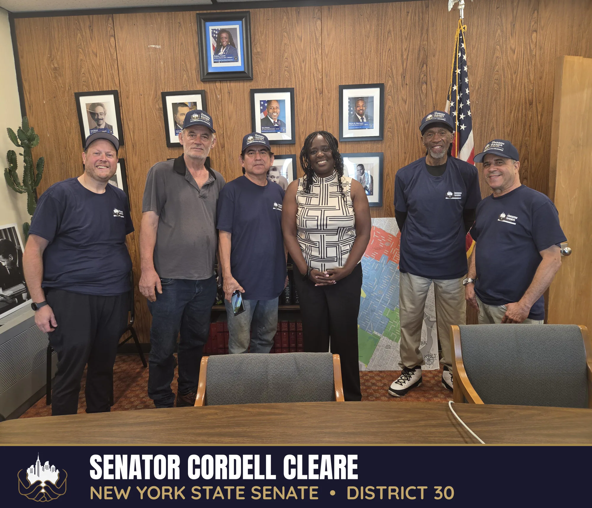 Unseen Hands Ambassadors with Senator Cordell Cleare at her district office
